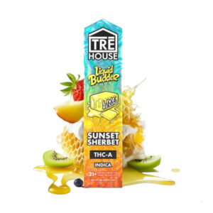 Trehouse Sunset Sherbet Indica THC-A Live Resin Liquid Budder Vape Pen for sale