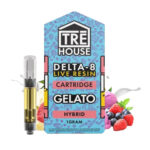 Trehouse Live Resin Delta 8 Cartridge – Gelato – Hybrid 1g for sale