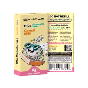 Exhale wellness Cereal Milk THCA Disposable for Sale