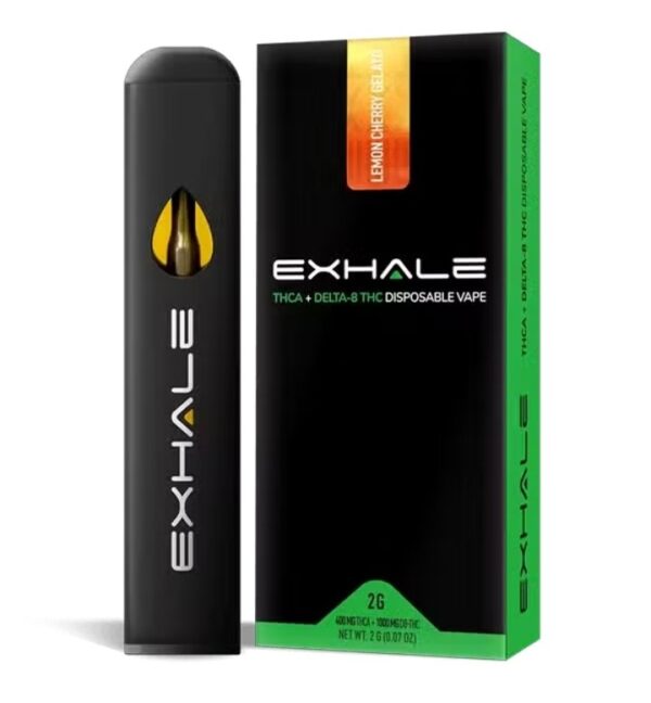 Exhale wellness Lemon Cherry Gelato THCa Disposable for sale