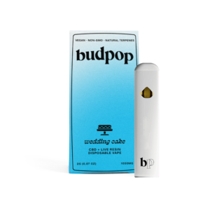 Budpop Wedding Cake CBD Broad Spectrum + Live Resin 2G Disposables (1000 mg) for sale